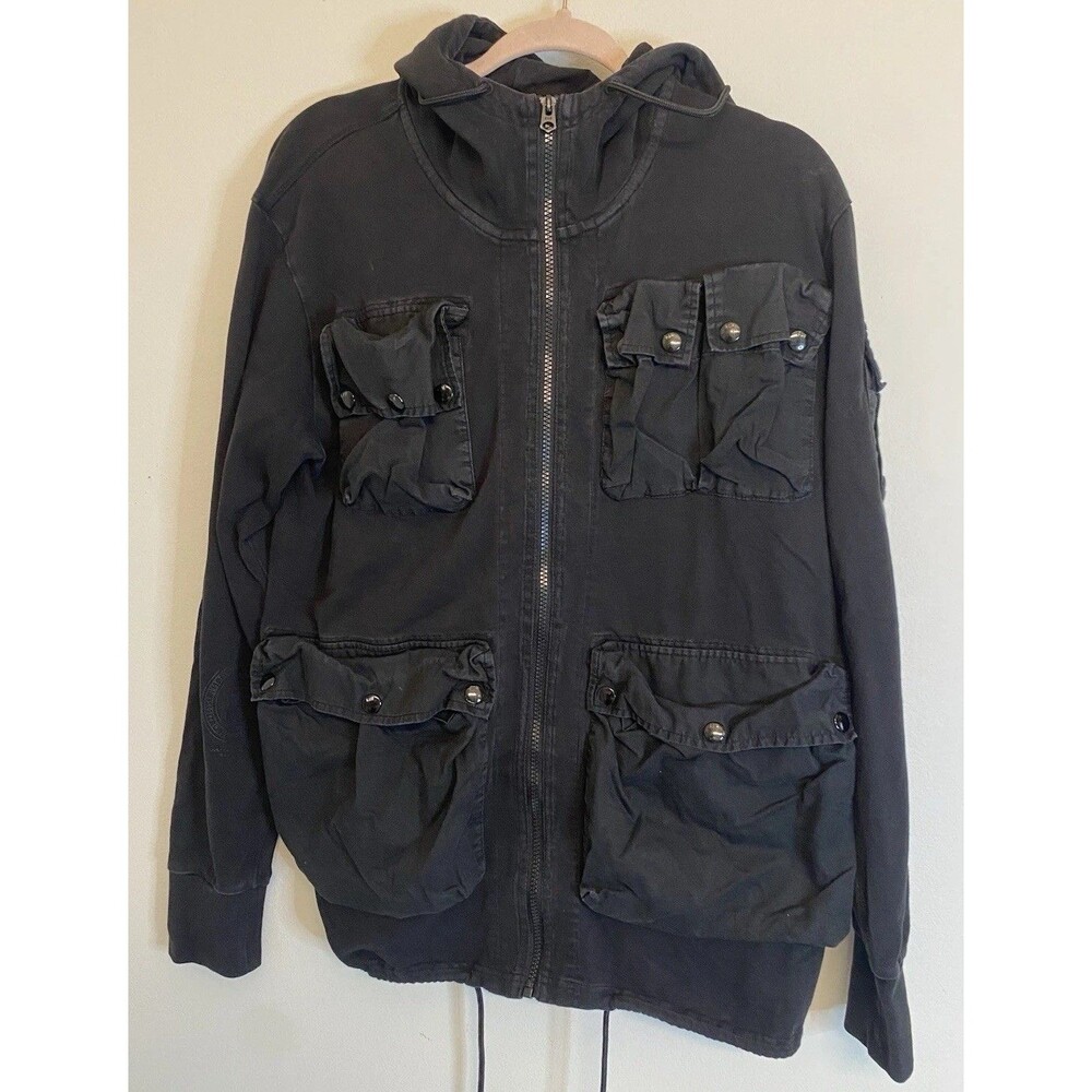 G-Star Raw Kriyo Hoodie Vest Men’s L Black Cargo Military Gorpcore Tactical Zip